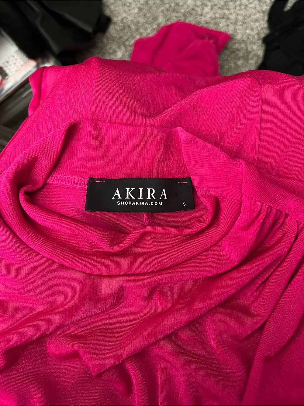 AKIRA Hot Pink Draped Maxi Dress - Picture 4 of 4